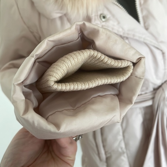 LD Prime Women’s Tie Waist Puffer Jacket with Removable Faux Fur Size Small - Picture 4 of 8